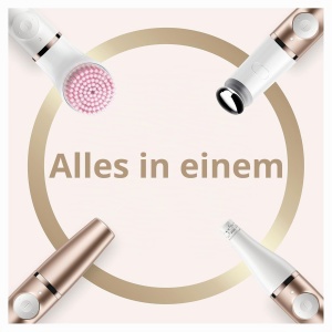 Epilator facial Braun FaceSpa Pro SE921, set beauty, bronz, Wet Dry - Img 6