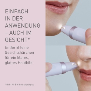 Epilator pentru sprancene si fata Panasonic ES-EF10, LED, compact, mov - Img 5