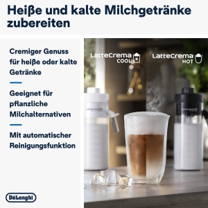 Espressor automat DeLonghi Eletta Explore ECAM45267G 50 bauturi LatteCrema Cold Brew Touchscreen Gri inchis - Img 4