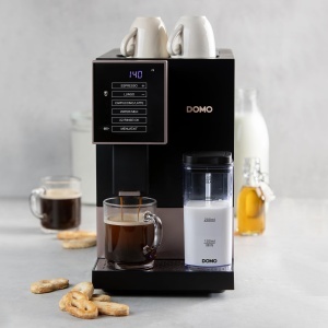 Espressor automat DOMO DO743K 19 Bar Rasnita integrata Touchscreen Rose GoldNegru - Img 2
