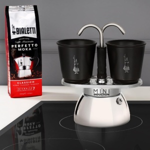 Espressor Bialetti Mini Express Induction 2 cesti Negru Compatibil Inductie - Img 2
