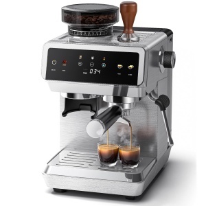 Espressor cafea AMZCHEF cu 20 Bar, 1.8L, Touch Screen, inox