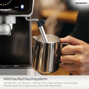 Espressor cafea Berdsen - 1,5 L, 1350 W, 20 Bar, Negru - Img 6