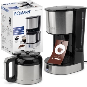 Espressor cafea Bomann KA 6066 CB, capacitate 1.2L, 800W, inox - Img 7