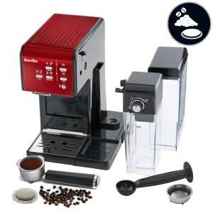 Espressor cafea Breville Prima Latte II, 15-bar, cu spumator de lapte, rosu - Img 4