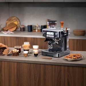 Espressor cafea Cecotec Barista Power Espresso 20 Barista Steel Grind, 2200W, 20 bar, rasnita integrata, rezervor 2,1L - Img 2