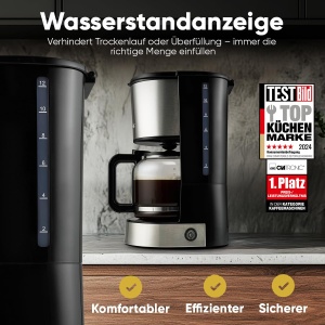 Espressor cafea Clatronic KA 3808, 12-14 cesti, 800W, inox - Img 3