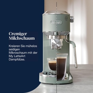 Espressor cafea DeLonghi Dedica Duo, compact, 15cm latime, verde - Img 7