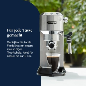 Espressor cafea DeLonghi Dedica Style, 15 bar, design compact, cu spumator de lapte - Img 7