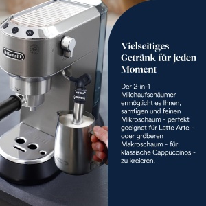 Espressor cafea DeLonghi Dedica Style EC685.TB, 15 bar, Titan, compact - Img 6