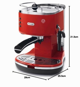 Espressor cafea DeLonghi ECO 311.R, 1.4L, rosu, design vintage - Img 7