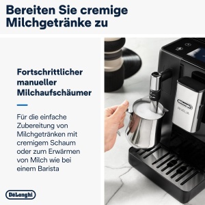 Espressor cafea DeLonghi Rivelia EXAM440.35.B, 8 bauturi, Touch-Display 3,5, Onyx Negru - Img 5