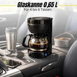 Espressor cafea Dunlop 12V, 0.65L, 150W, Negru - Img 3