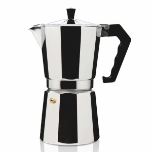 Espressor cafea HAEGER MOKA POT 6, capacitate 6 cesti, aluminiu, negru