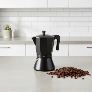 Espressor cafea Jata CFI9, capacitate 9 cesti, inductie, aluminiu, negru - Img 8