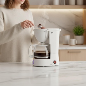 Espressor cafea Jata JECA1752, 2-8 cesti, 750 ml, 650 W, alb - Img 2