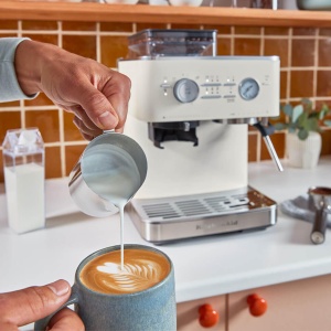 Espressor cafea KitchenAid 5KES6551, 15-bar, alb, cu rasnita integrata - Img 5
