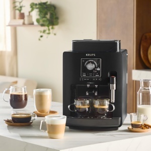 Espressor cafea Krups Harmony EA5088E0, 4 specialitati, functie spumare lapte, compact, negru - Img 7