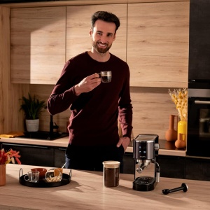Espressor cafea Krups Virtuoso, 15 bar, inox, cu abur pentru spuma, negru - Img 6