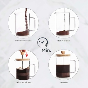 Espressor cafea Lacor 62163, capacitate 0,35 litri, din inox si borosilikat - Img 6
