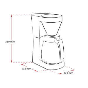 Espressor cafea Melitta Easy Therm, 8 cesti, 1080W, alb - Img 2