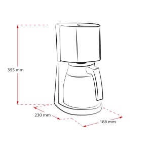 Espressor cafea Melitta Enjoy Therm, 8 cesti, 1080W, negru - Img 3