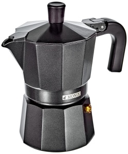 Espressor cafea Monix Vitro Noir pentru 3 cesti, aluminiu, antiaderent