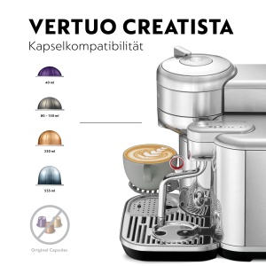 Espressor cafea Nespresso Sage Vertuo Creatista, inox, 5 dimensiuni de cafea - Img 4