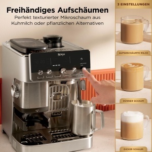 Espressor cafea Ninja Luxe Cafe Mini 2-in-1, cu mojar integrat si spumator de lapte - Img 4
