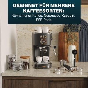 Espressor cafea Princess 1100W, 20-bar, 1.2L, cu functie de incalzire a cescutelor - Img 3
