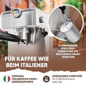 Espressor cafea ProfiCook PC ES 1267, 20 bar, 1.5L, inclusiv accesoriu pentru capsule - Img 4