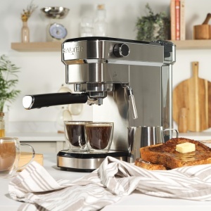 Espressor cafea Salter 20 Bar, pompa italiana, rezervor 1.1L, otel inoxidabil - Img 3