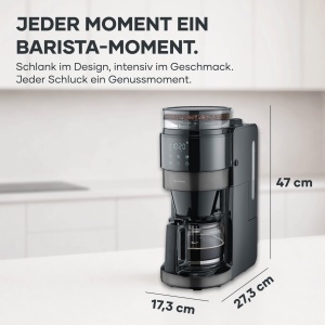 Espressor cafea Severin KA 4830, 1.25L, 900W, inox negru - Img 2