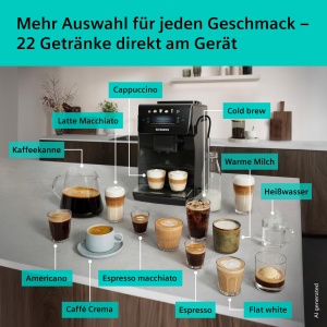 Espressor cafea Siemens EQ600 iAroma, negru, 22 specialitati, 480 ml - Img 2