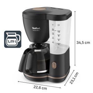 Espressor cafea Tefal Includeo CM533811, 1,25 l, design ergonomic, pentru dreptaci si stangaci - Img 3