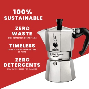 Espressor Moka Bialetti Express 270 ml ArgintiuNegru Ergonomic - Img 7