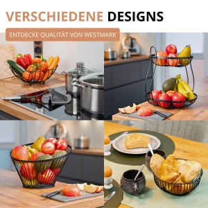 Etajera pentru fructe Westmark Doppio, 2 niveluri, neagra, 32.5 x 34.5 cm - Img 8