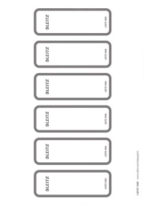 Etichete autoadezive pentru dosare Leitz 180, 60 buc, 36 x 111 mm, gri