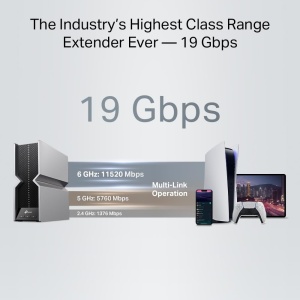 Extensor WiFi TP-Link RE800BE, Tri-Band, 19 Gbps, 8 antene interne - Img 4