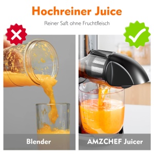 Extractor de suc AMZCHEF ZM1501, 4-in-1, negru, cu functie de revers - Img 5
