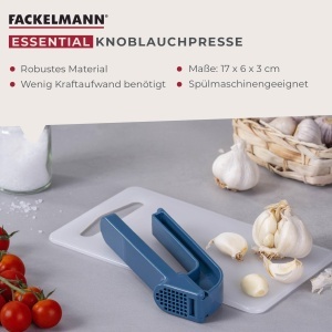 Fackelmann Essential Knoblauchpresse Ergonomic Design Albastru Compact - Img 3