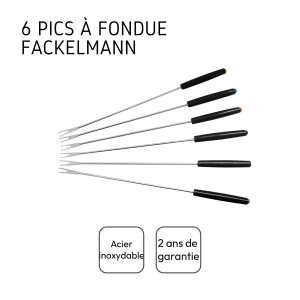 Fackelmann Fonduegabeln Set 6 Bucati Manere Colorate ArgintiuNegru - Img 4
