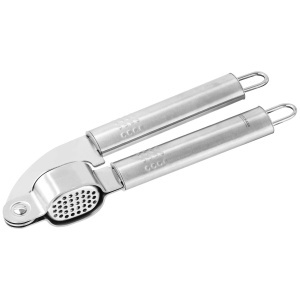 Fackelmann Knoblauchpresse Ovalgriff presa de usturoi din inox maner ergonomic argintiu