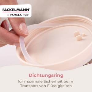 Fackelmann Lunchpot 500 ml Pastel Beige Rezistent la scurgeri Compatibil cu microunde - Img 4