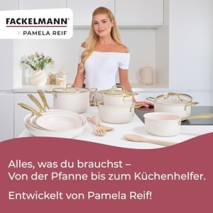 Fackelmann Oala Cu Capac 24 cm Pastel-Beige 55L Aluminiu Recycled - Img 10