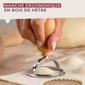 Fackelmann Ravioli Stempel Ergonomic Design Buchenholz Maner - Img 7