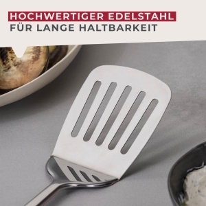 Fackelmann Schlitzwender Essential din otel inoxidabil maner ergonomic albastru ideal pentru prajire - Img 6