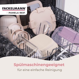 Fackelmann x Pamela Reif Set 2 Recipiente Congelare 250 ml Lavanda Silicon Rezistent - Img 7