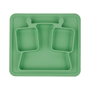 Farfurie din silicon Badabulle antiderapanta cu 3 compartimente BPA-free