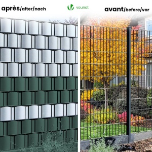 Fasi de protectie VOUNOT din PVC 140m x 19cm, 80 clipsuri, culoare verde - Img 3